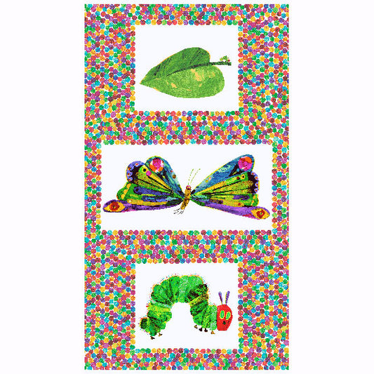 Growing Up Fabric Panel from the A Very Hungry Caterpillar collection by Eric Carle for Andover Fabrics #46