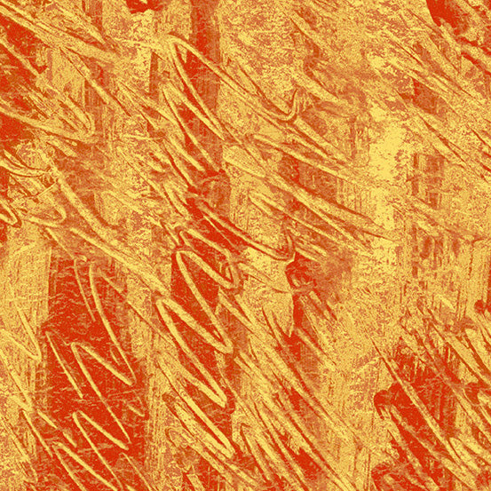 Fingerpainting Yellow Cotton Fabric from A Very Hungry Caterpillar Collection by Eric Carle