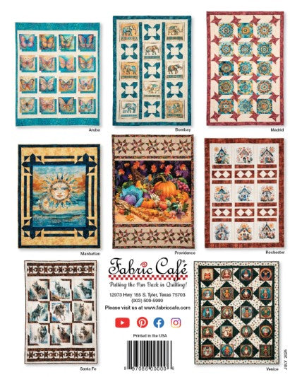 Panel Perfect 3 yard quilts Pattern Book by Donna Robertson for Fabric Cafe