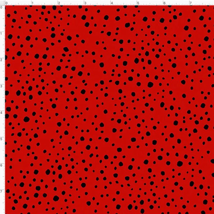 Pepper Dots Red Fabric by Loralie Designs *