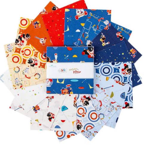 Pop 'n Play Quilt Fabric 5" Charm Pack Stacker 42 pcs Fisher-Price Toys by Riley Blake