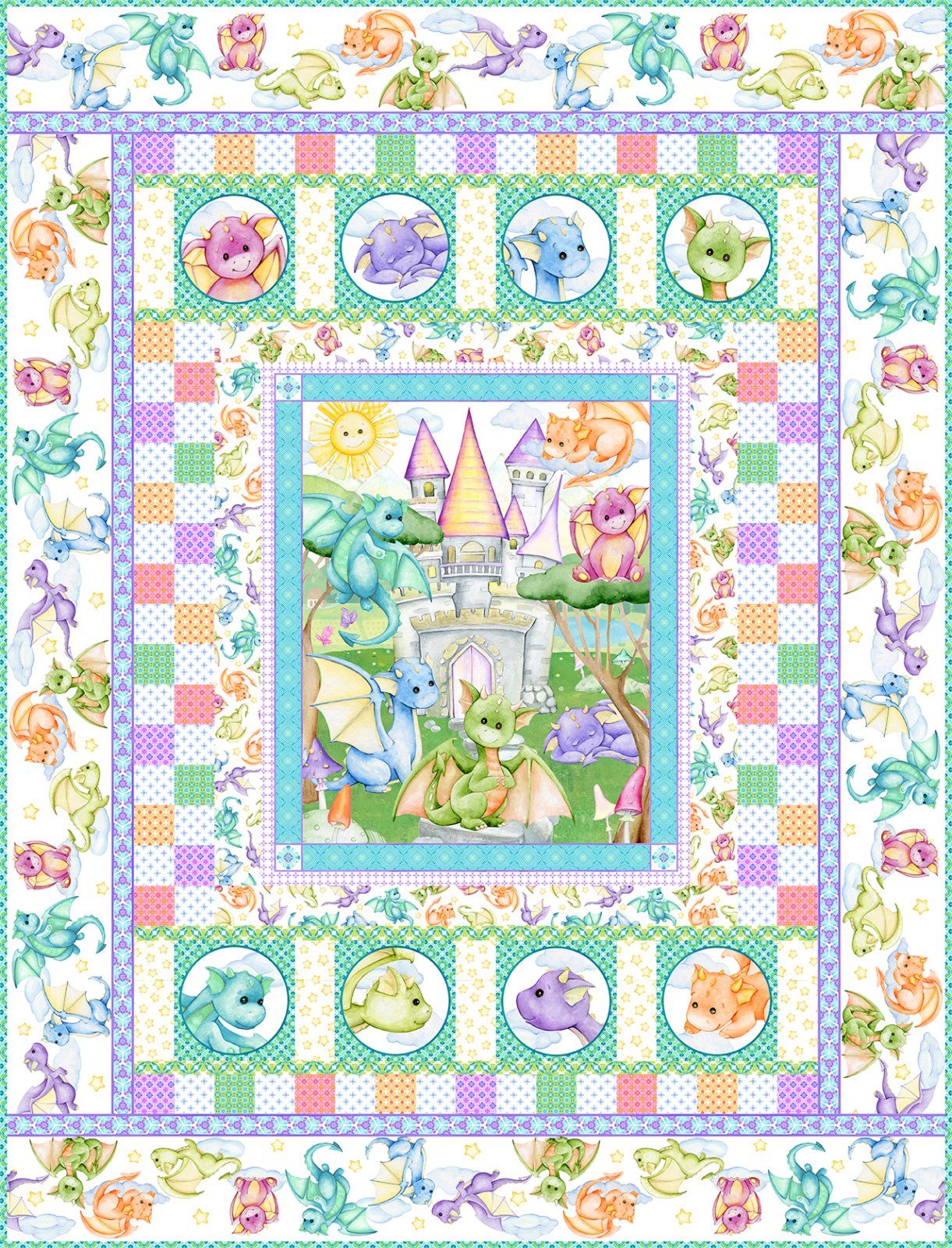 Dragon Friends Quilt Pattern