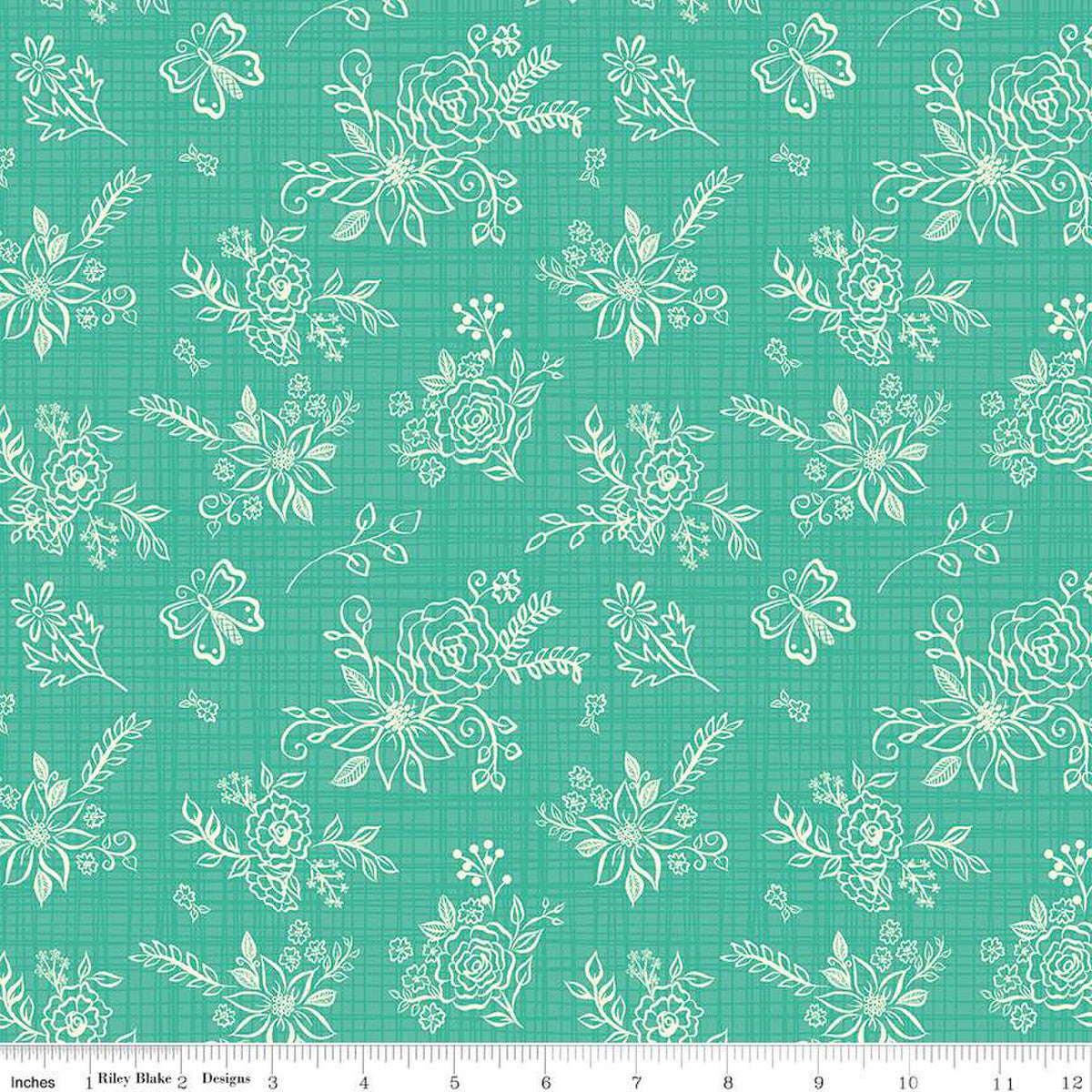 Gingham Cottage Tonal Seaglass Cotton Fabric *