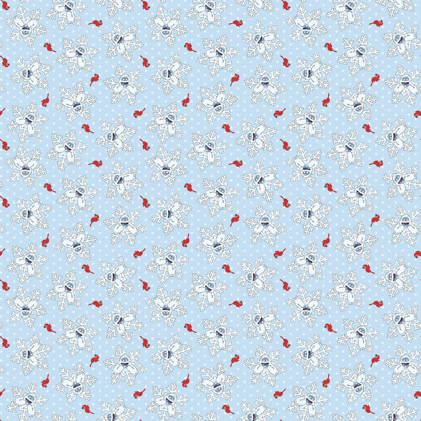 Bumble Light Blue from Rudolph the Red Nose Reindeer Collection Christmas Cotton Fabric by Northcott