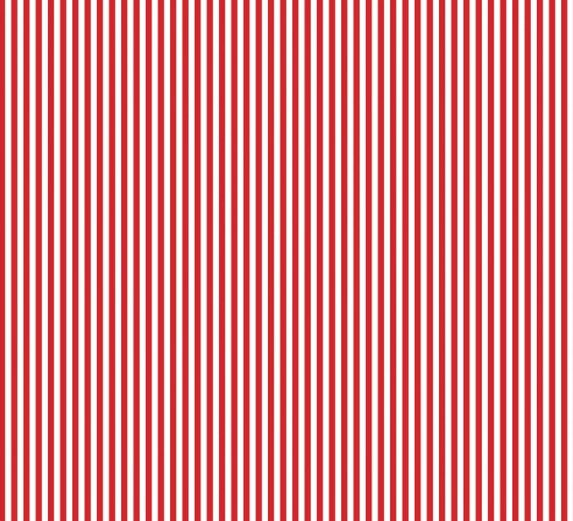 Red and White 1/8" Stripe Cotton Fabric