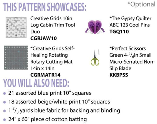 Rick Rack Table Runner Runner by Cut Loose Press Pattern