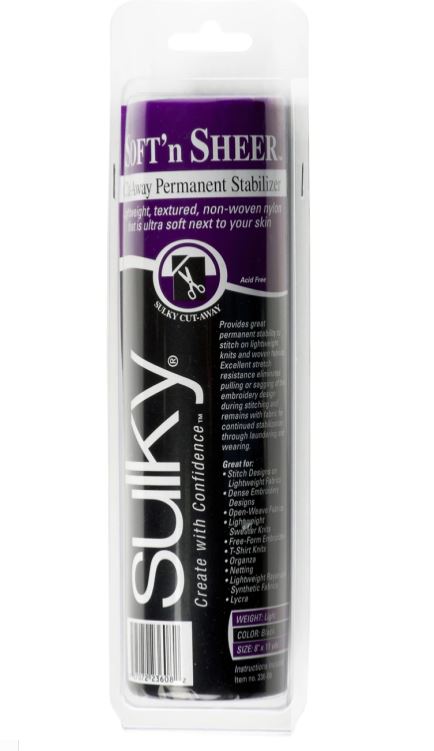 Cut Away Soft N Sheer Stabilizer Black
