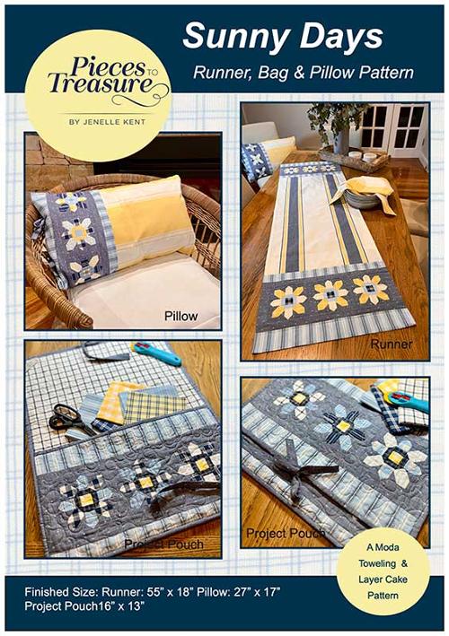 Sunny Days Runner, Pillow, Bag Pattern