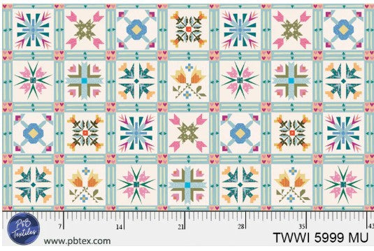 Things with Wings Quilt Blocks Cotton Fabric by PB Textiles