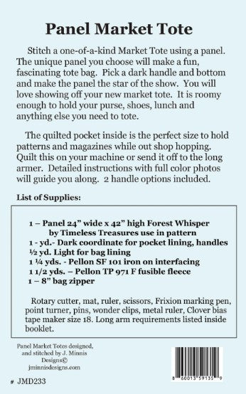 Playing with Panels Market Tote Pattern