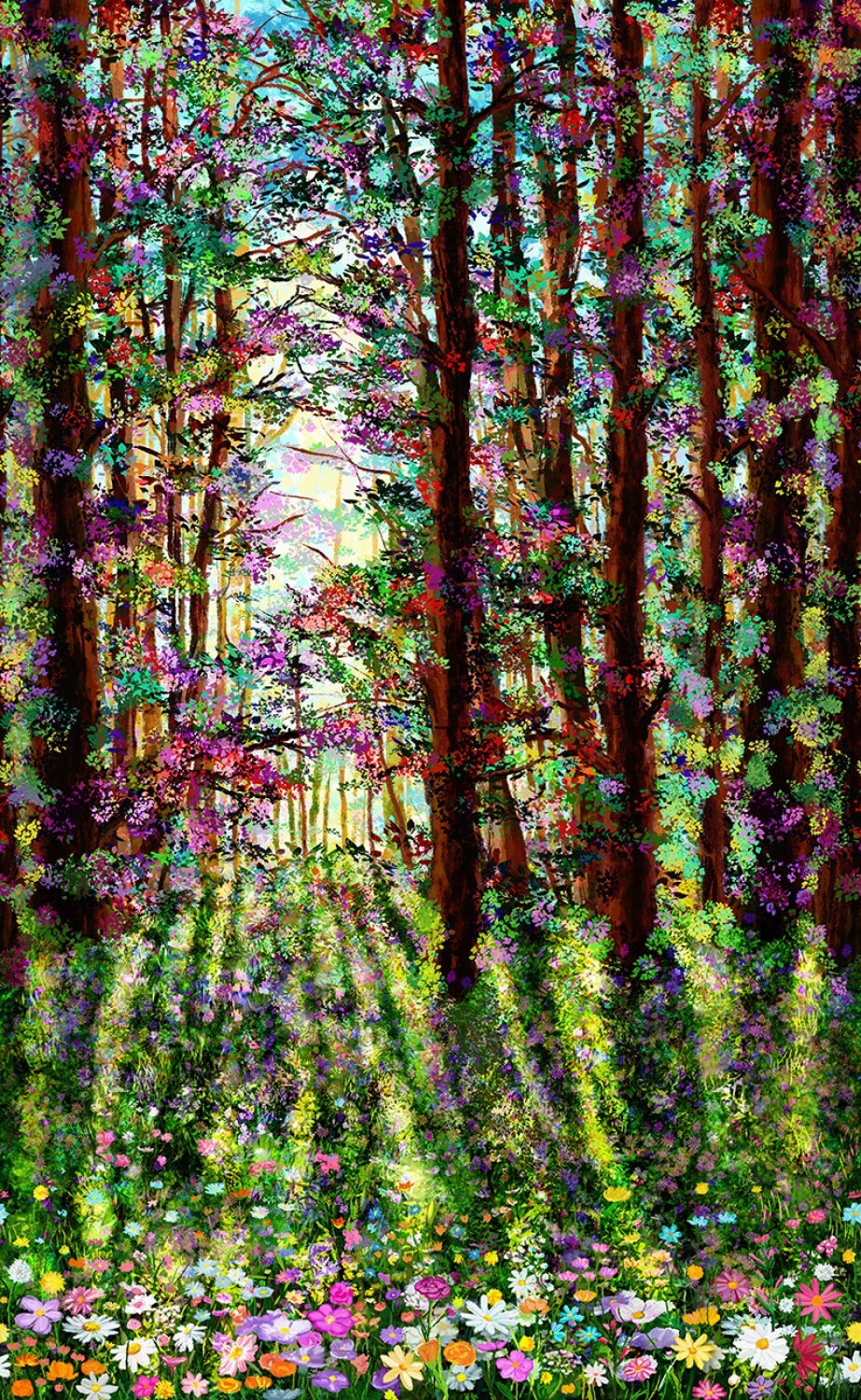 Forest Into the Meadow Cotton Fabric