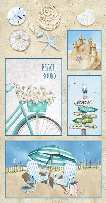 Beach Bound Fabric Panel #59