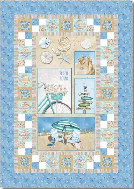 Beach Bound Fabric Panel #59