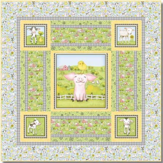 Farm Babies Fabric Panel #53