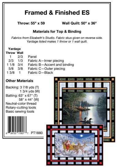 Framed and Finished ES PDF Download Quilt Pattern by Pine Tree Country Quilts