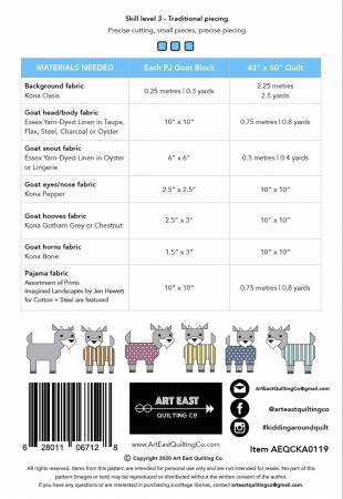 Kidding Around Goats in Pajamas Quilt Pattern