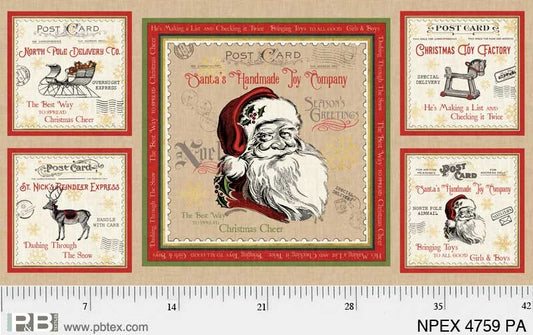 North Pole Express Fabric Panel #43