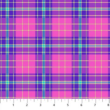 Piccadilly - Pink Multi color plaid  *