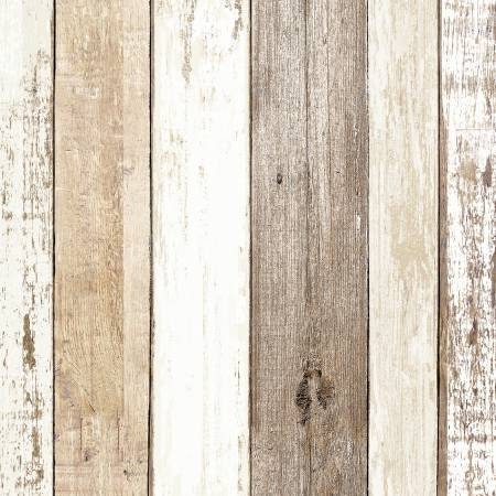 Weathered Wood Grain Planks Cotton Fabric *