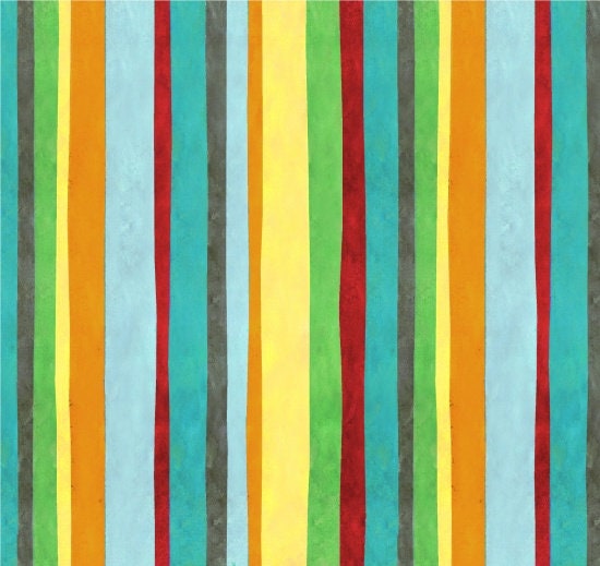 313 Bright Blue Striped Cotton Fabric *