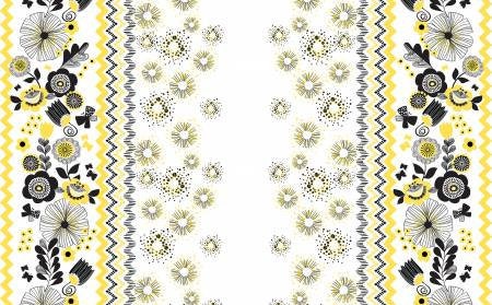 Sunny Days Multi Large Stripe border print Cotton Quilting Fabric *