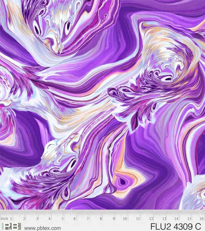 Fluidity 2 Large Swirl Purple Fabrc *