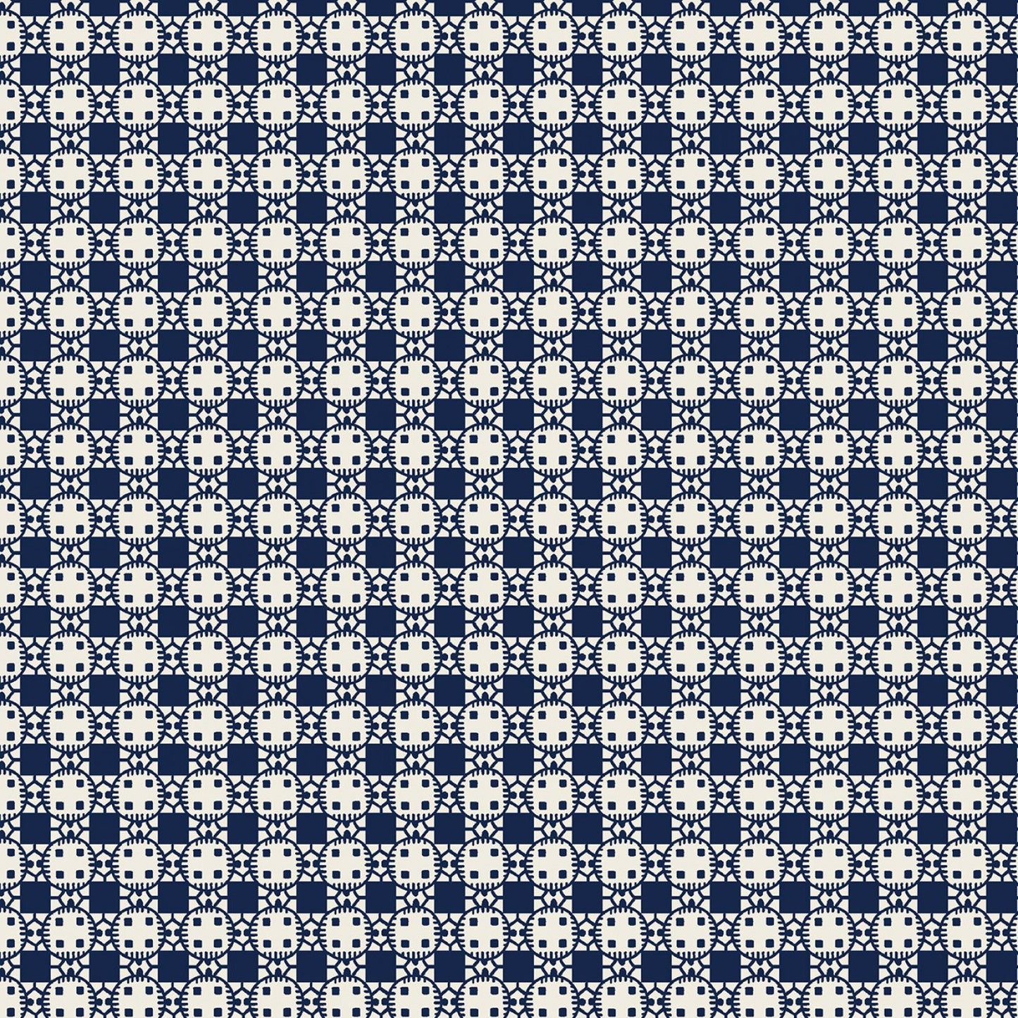 Country Rodeo Cowboy Navy Hokey Pokey Fabric *