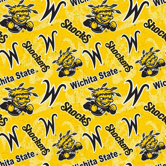 Wichita State University College, Shockers Cotton Quilting Fabric *