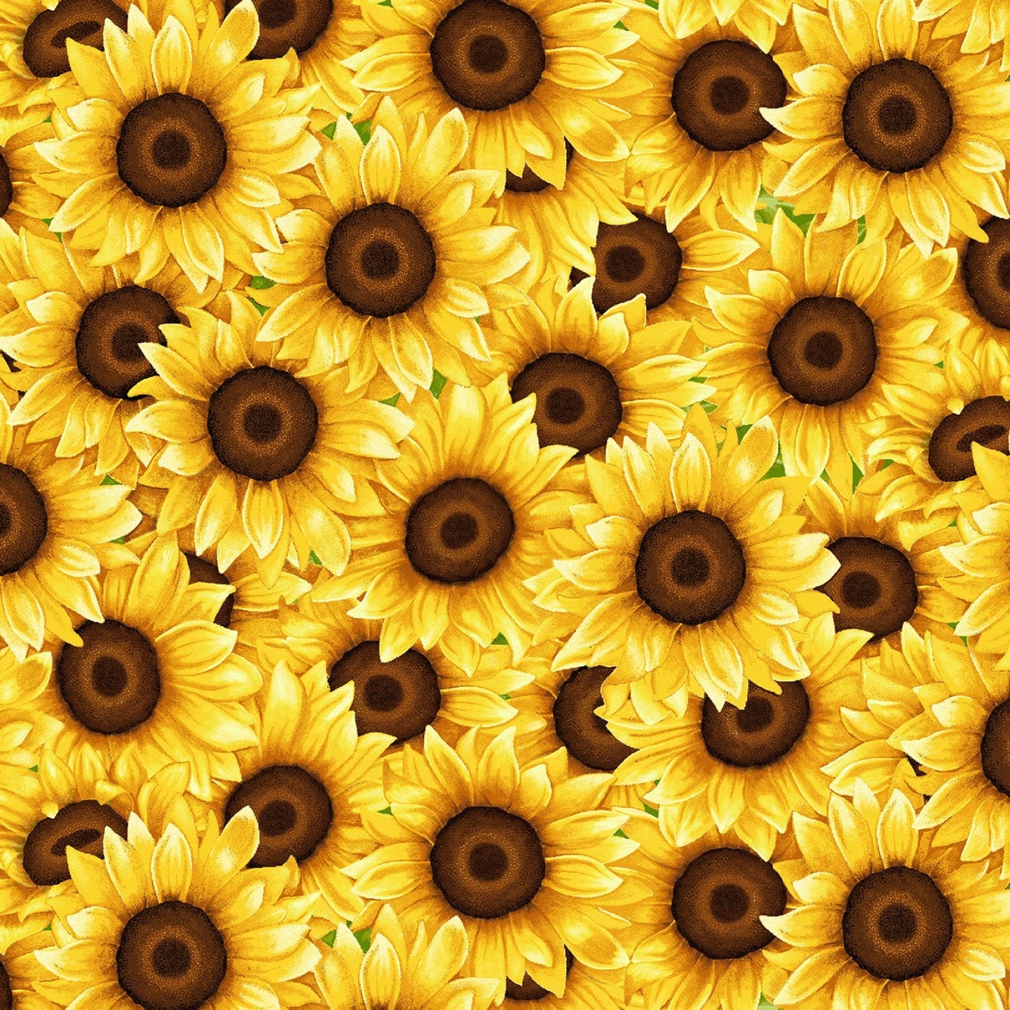 Packed Sunflower cotton fabric *