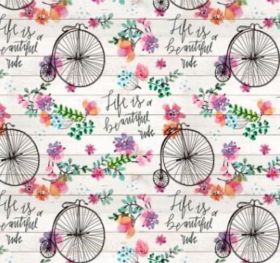 Beautiful Bicycle Ride Fabric