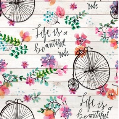 Beautiful Bicycle Ride Fabric