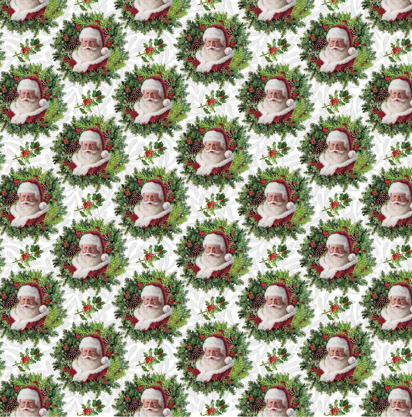 Here Comes Santa Wreath fabric *