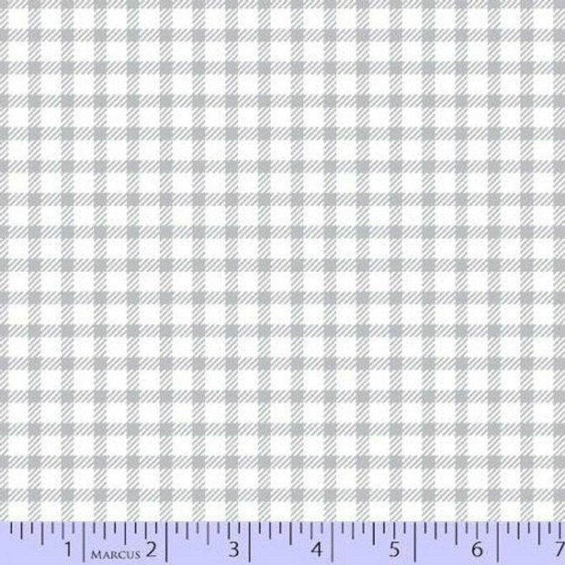 Metallic Silver Gingham fabric *