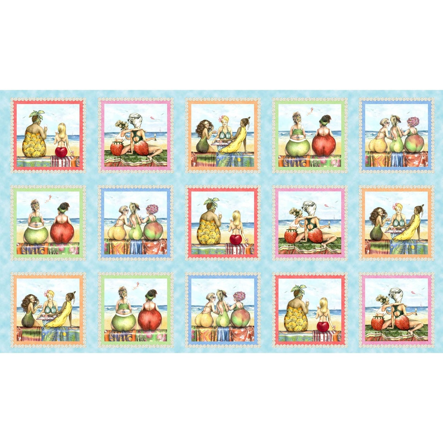 Fruit Ladies Fabric Panel