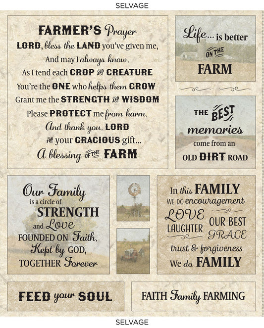 Farmer's Prayer Fabric Panel