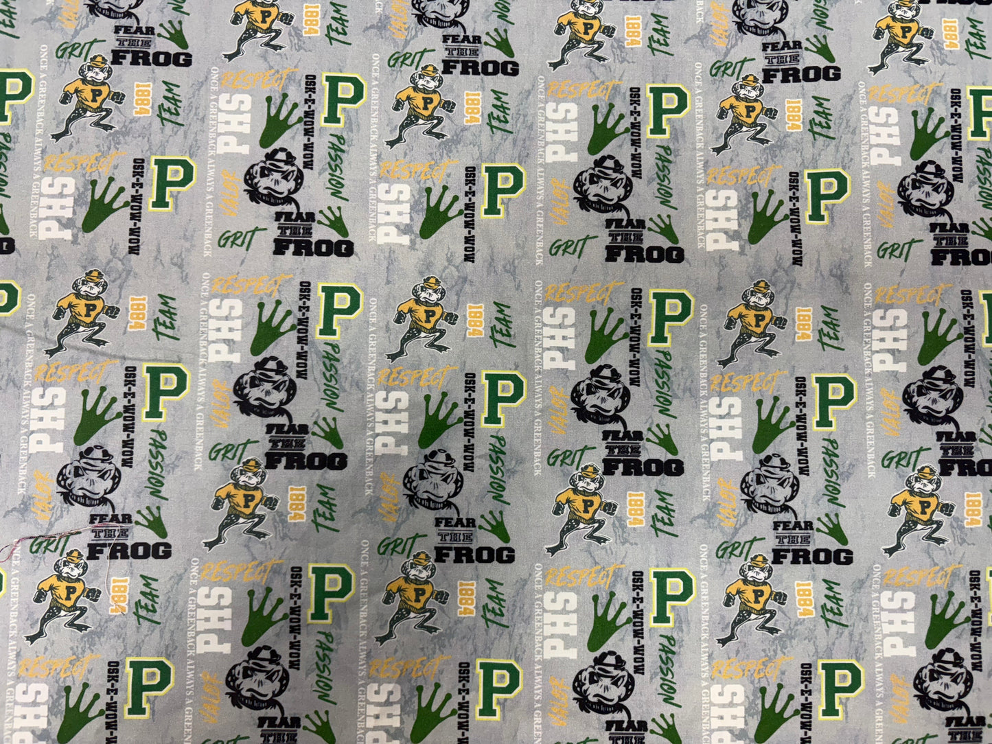 Pratt Greenbacks PHS Grey Custom Cotton Quilting Fabric
