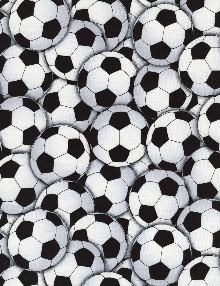 Packed Sports Balls, Soccer Cotton Fabric