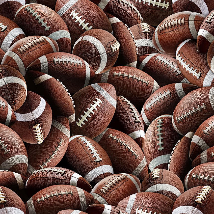 Packed Sports Balls, Football Cotton Fabric