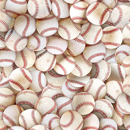 Packed Sports Balls, Baseball Cotton Fabric