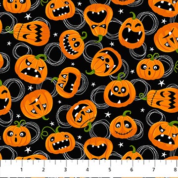 Trick or Treat Halloween Pumpkins fabric by Patrick Lose for Northcott