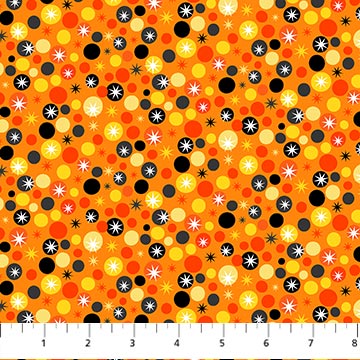 Trick or Treat Halloween Dots and Stars fabric by Patrick Lose for Northcott *