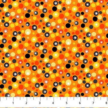 Trick or Treat Halloween Dots and Stars fabric by Patrick Lose for Northcott