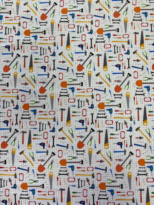 Play Zone Construction Tools Cotton Fabric