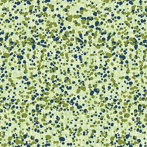 Fish Hope Bubbles Green Cotton Fabric