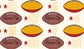 KC Chiefs Football Cotton Quilting Fabric by Paint Brush Studios