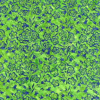 Vintage Blossom Peacock Batik Fabric