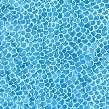 Fish Scale Bahama Blue Batik Fabric