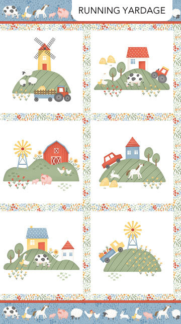 Quack Quack Moo Farm Fabric Panel by Northcott