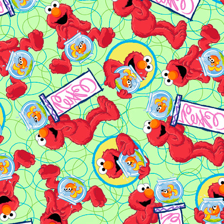 Sesame Street Elmo Cotton Fabric