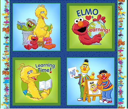 Sesame Street Friends Pillow Fabric Panel